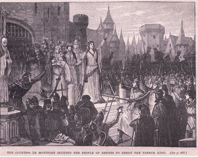 The countess de Montford inciting the people of Rennes to resist the French king AD 1341 by Charles Ricketts